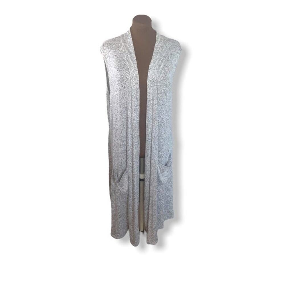 J.M. Fleurette Long Grey Cardigan (O/S)